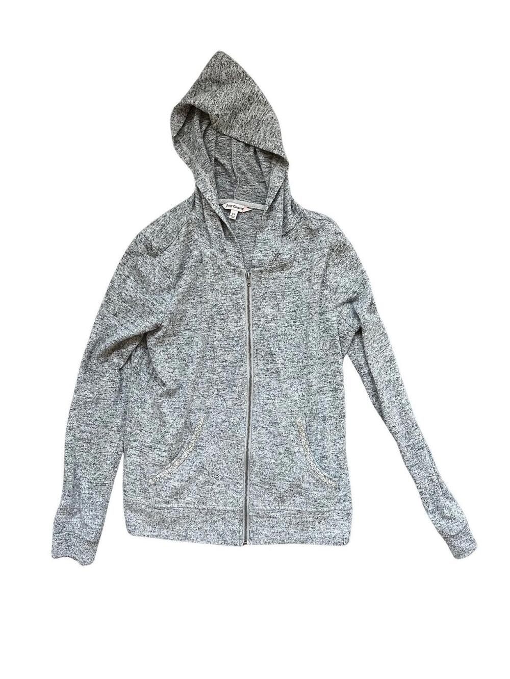Y2K Juicy Couture Jacket XS Gray Zip Up Lightweight Hoodie